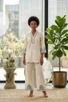 K 1114 By Naisha Cotton Flex Embroidery Combo Size Co Ord Set
